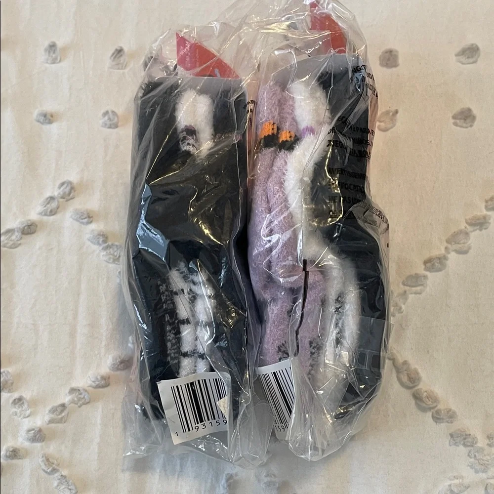 Disney Glow-in-the-Dark Socks - Bluey and Minnie mouse Black Purple nwt 6 pairs